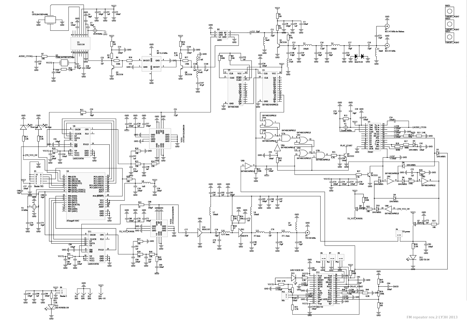 LituanicaSat1 repeater rev.2 LY3H