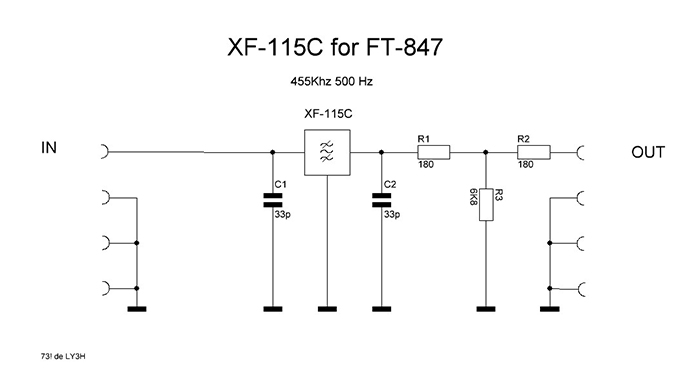 CW 500Hz filter for Yaesu FT-847